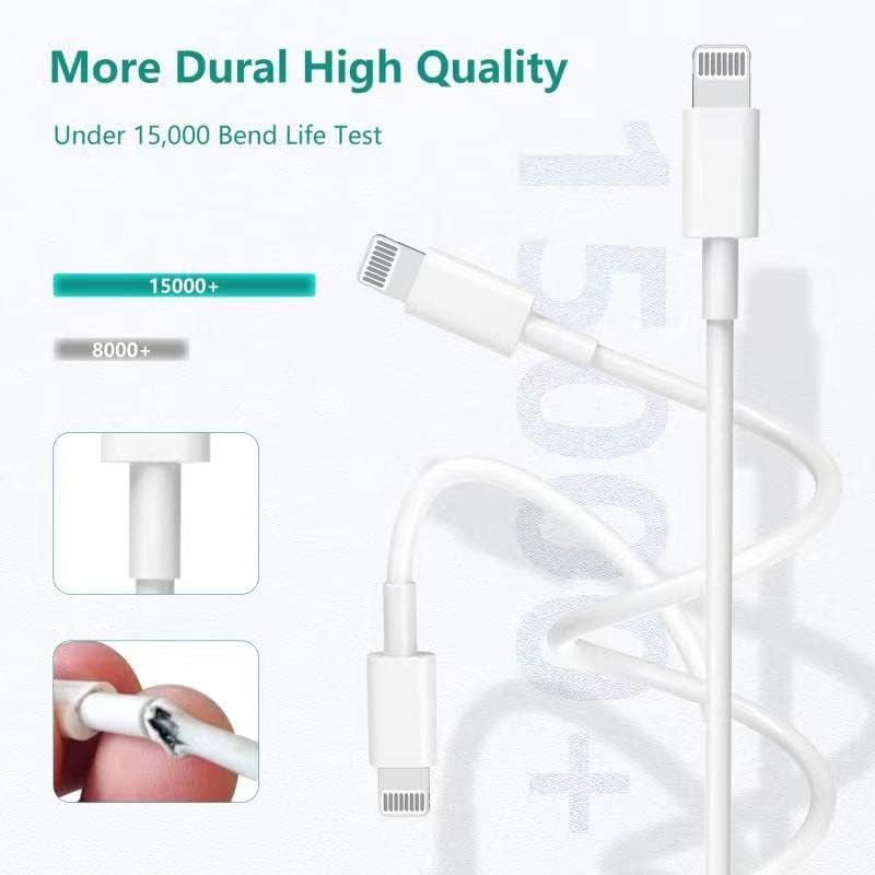 3 Pezzi 2m Cavo iPhone Originale Apple, Cavo Lightning USB iPhone Ricarica Veloce