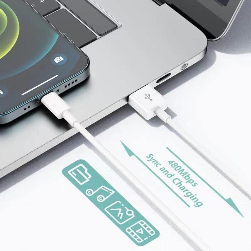 3 Pezzi 2m Cavo iPhone Originale Apple, Cavo Lightning USB iPhone Ricarica Veloce