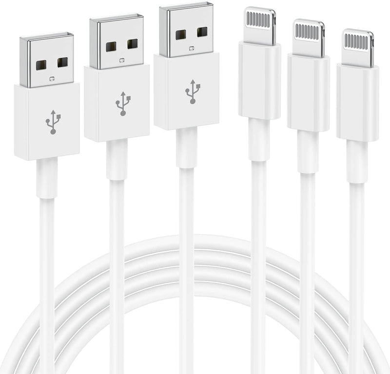 3 Pezzi 2m Cavo iPhone Originale Apple, Cavo Lightning USB iPhone Ricarica Veloce