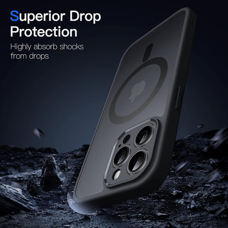JETech Cover Magnetica per iPhone 14 Pro Max 6,7 Pollici Compatibile con MagSafe, Custodia Traslucida